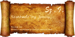 Szathmáry Ipoly névjegykártya