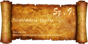 Szathmáry Ipoly névjegykártya